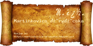 Martinkovics Árvácska névjegykártya